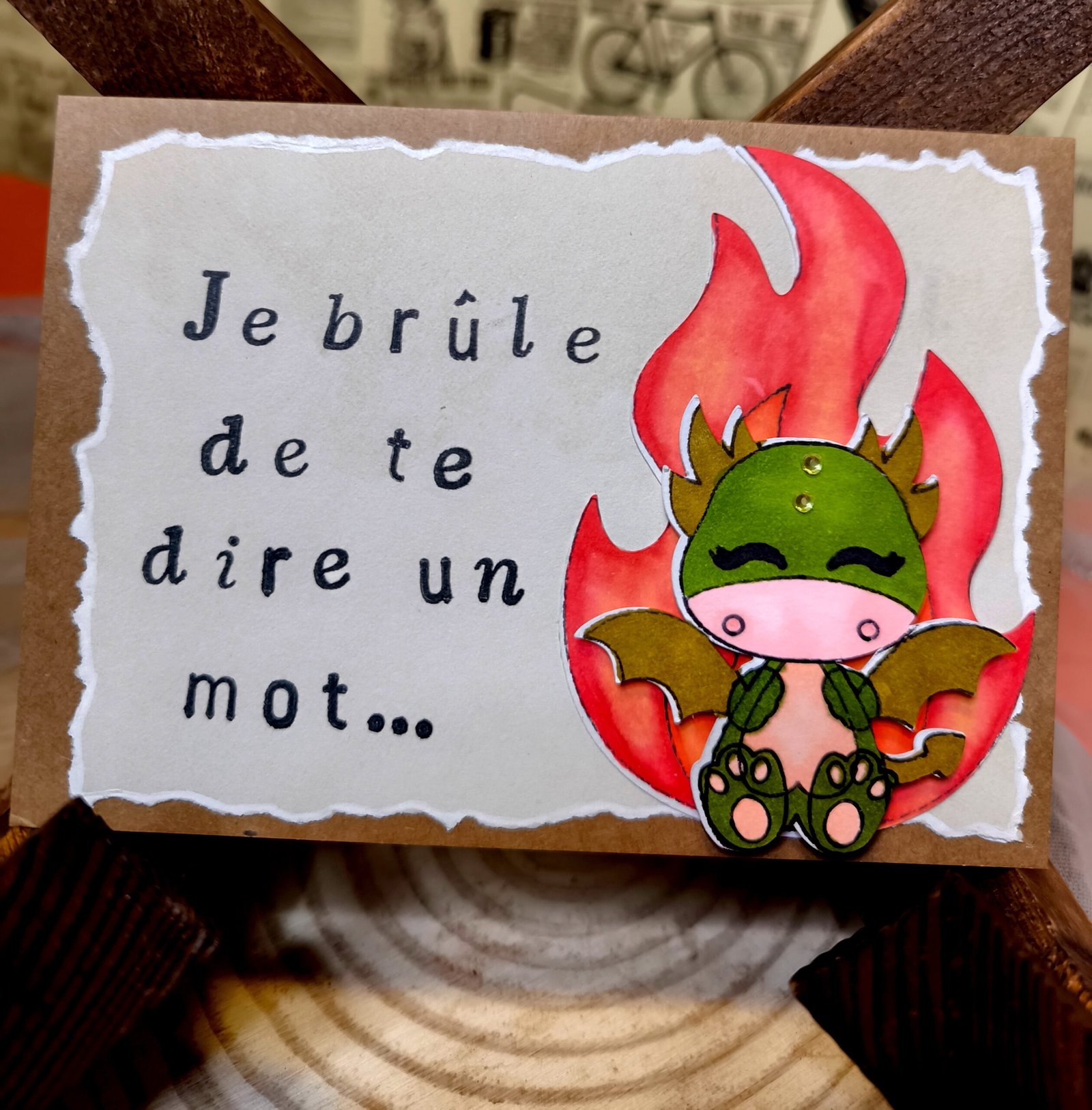 Carte postale dragon petit mot 1