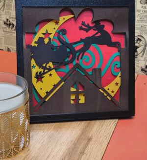 Tableau papercut - Nuit de Noël