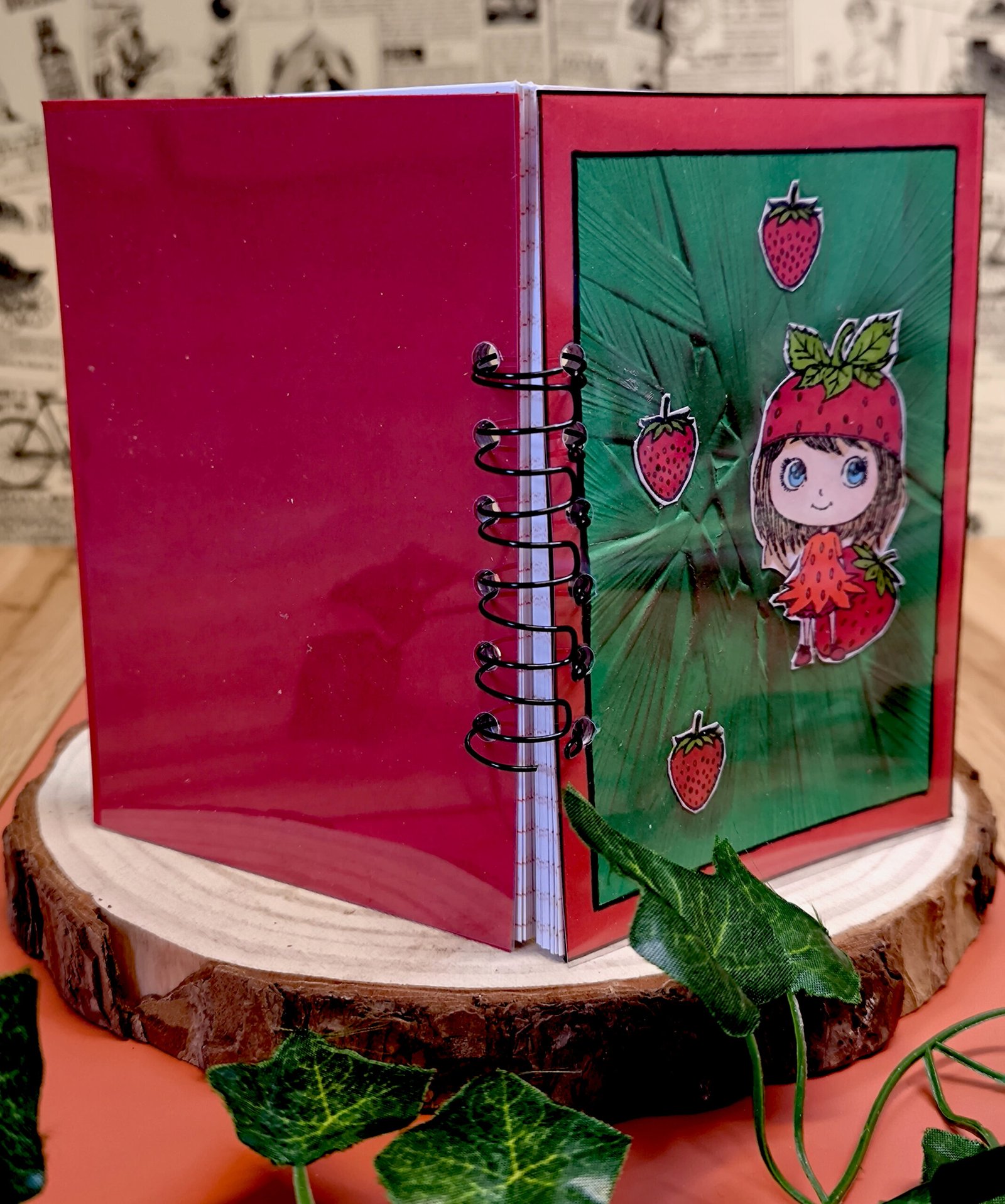 Carnet à anneaux Miss Fraise 1