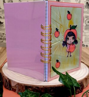 Petit carnet à anneaux A6 - Miss Pomme